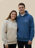 Aesthetic Matching Promise Minimal Line Art hoodies for couple