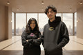 Iconic Bat Logo Matching Couple Hoodies – His & Hers Superhero hoodies