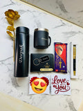 Customized Men’s Premium Gift Combo Set with Name Engraving – Black  Theme