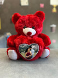 Custom Photo Red Teddy Bear– Personalized Plush Toy