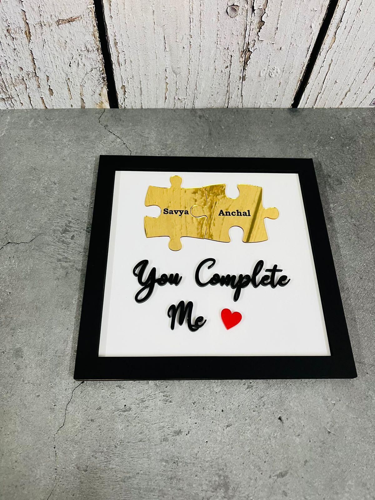 Personalised 3D Puzzle(8*8) Frame For couples