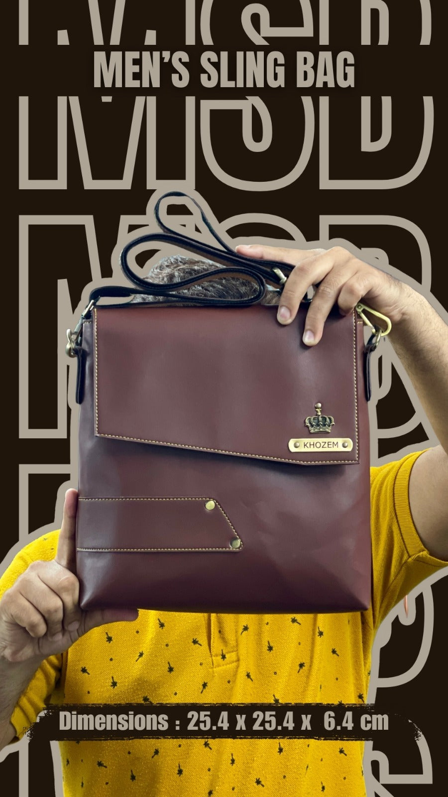 Personalised Men's Sling Bag
