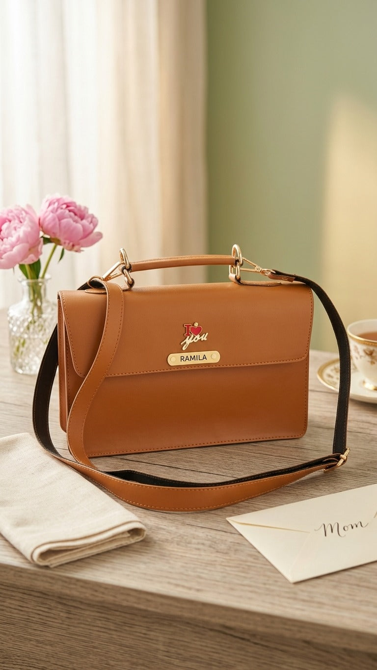 Personalised Sling Bag 2.0 with Name Tag & Charm | Unisex Crossbody Travel Bag