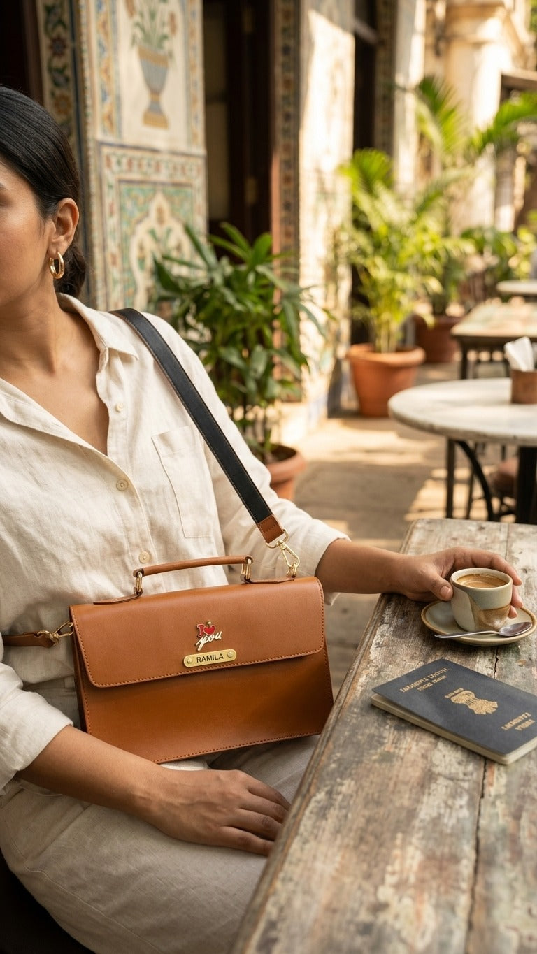 Personalised Sling Bag 2.0 with Name Tag & Charm | Unisex Crossbody Travel Bag