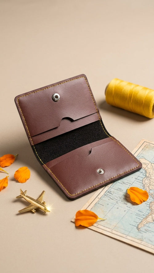 Personalised Unisex Sleek Wallet with Name Tag & Charm | Minimal Slim Wallet