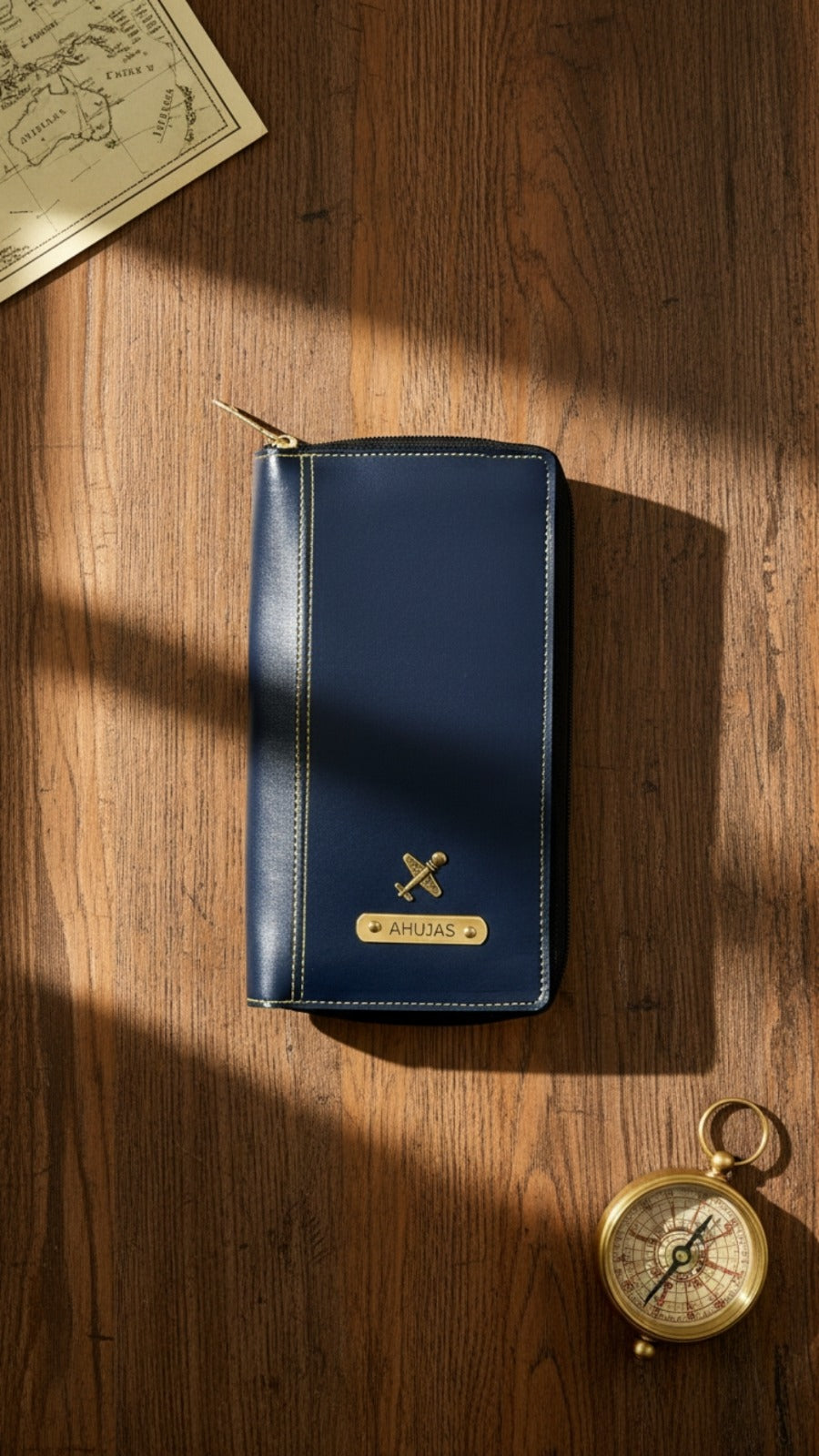 Personalised Family Travel Wallet with Name Tag & Charm | Multi-Passport Organizer