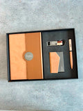 4 in 1 Ivory Gift Set with Name Customization | Premium Diary, Pen, Keychain & Card Holder Gift Box