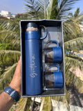 Personalized Alexa Flask Cup Gift Set | 500ML Flask with 2 Cups | Custom Name Engraved Gift Set