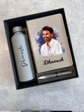 Father's Day Phantom Gift Set | Personalized Flask, Photo Diary & Pen Gift Box