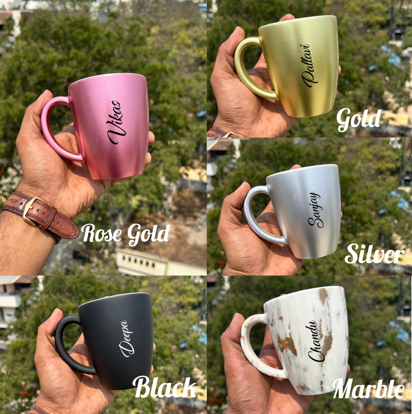 Personalized Bistro Mug 300ML | Custom Name Premium Coffee Mug | Non-Breakable Polymer Mug