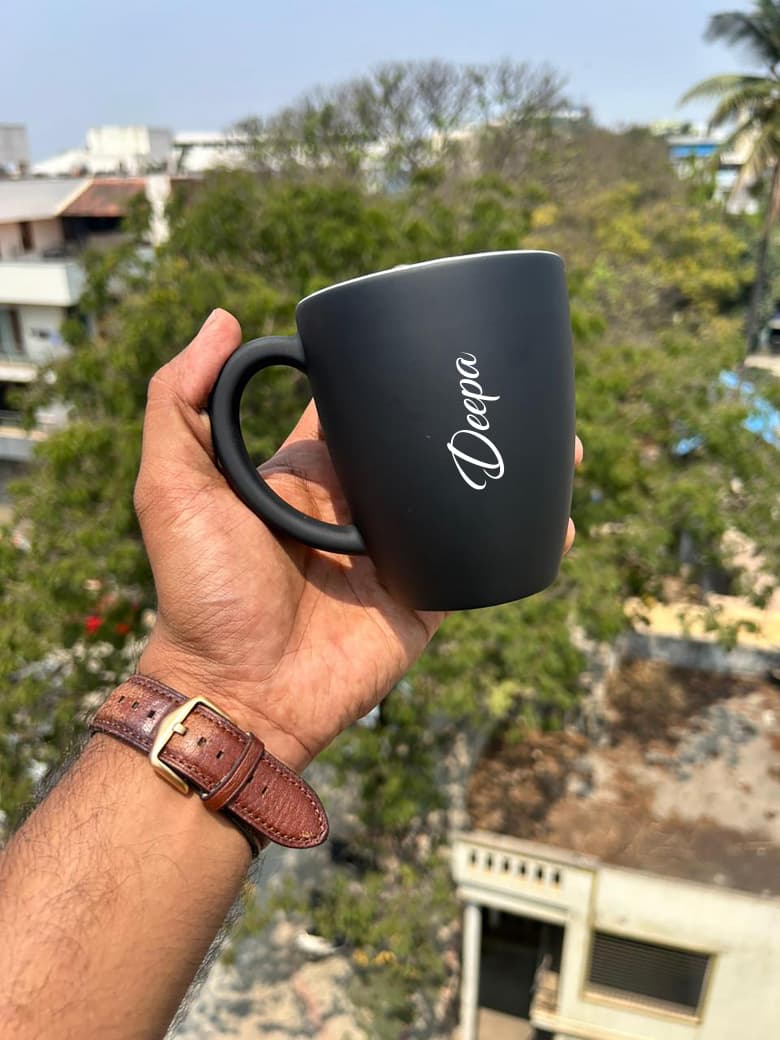 Personalized Bistro Mug 300ML | Custom Name Premium Coffee Mug | Non-Breakable Polymer Mug