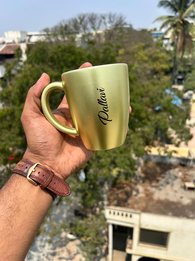 Personalized Bistro Mug 300ML | Custom Name Premium Coffee Mug | Non-Breakable Polymer Mug