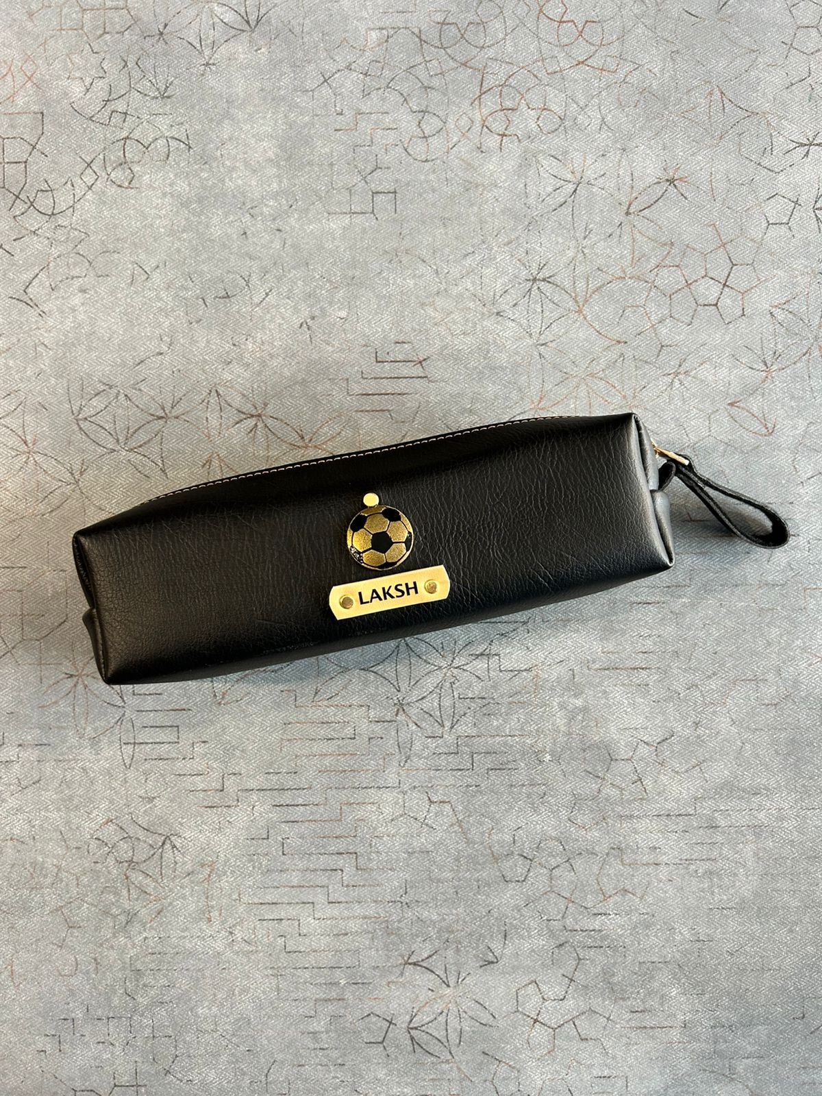 Personalized NEXON Sleek Pouch with Name Tag & Charm | Premium PU Leather School Pouch