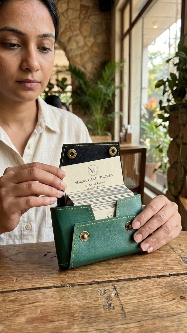 Personalized Visiting Card Holder 2.0 with Name Tag & Charm | Premium Business Card Case