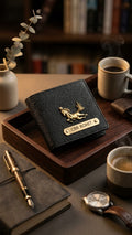 Personalized Leather Men's Wallet with Name Tag & Charm | Premium Custom Wallet