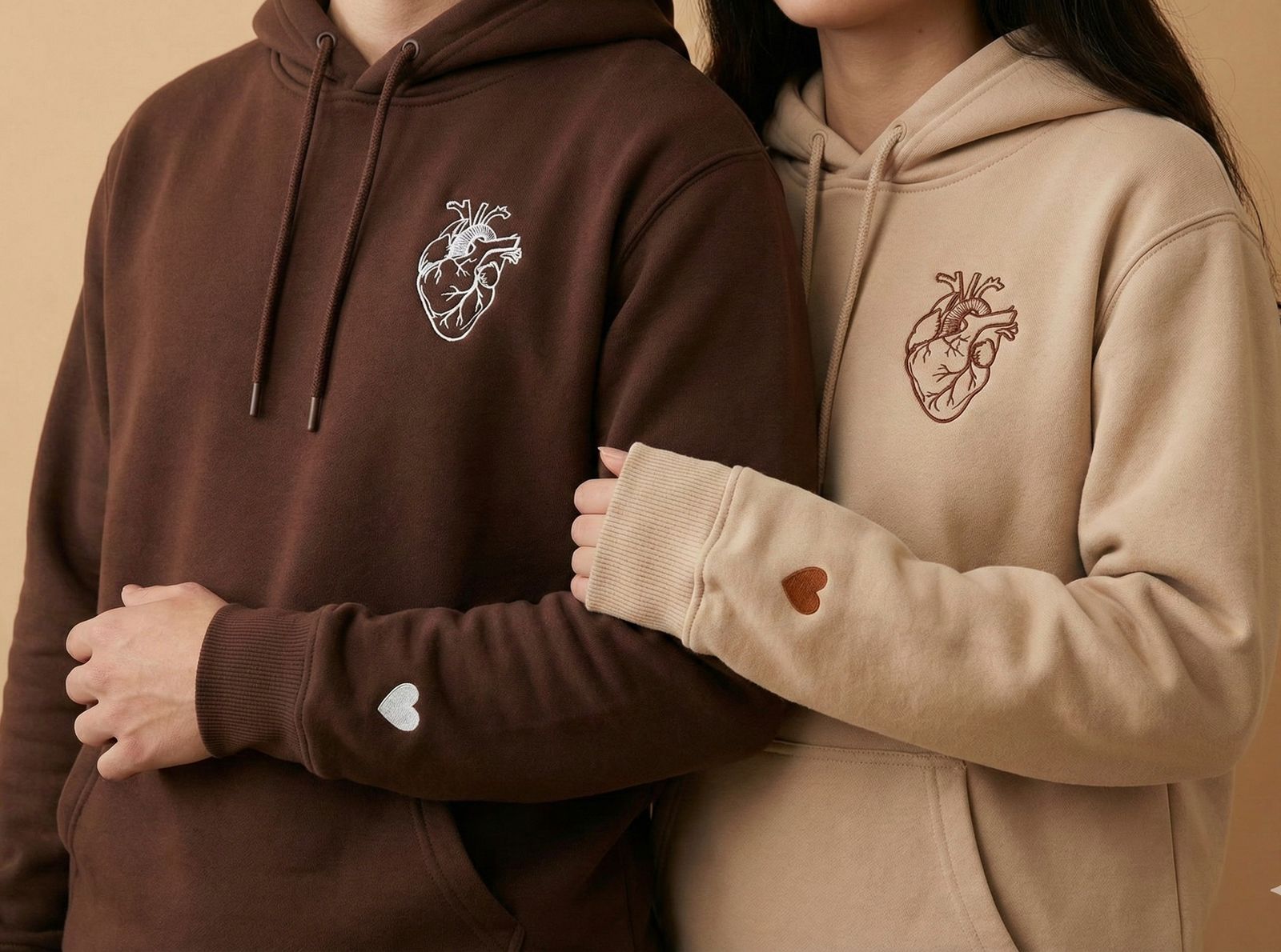 Two Hearts-One Style couple matching hoodie
