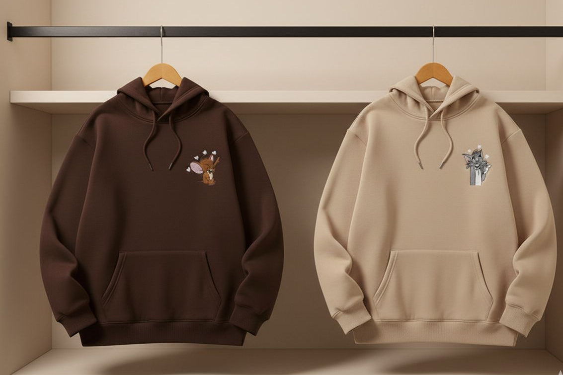 Tom and Jerry Couple Hoodies | Cute Matching Cartoon Outfits