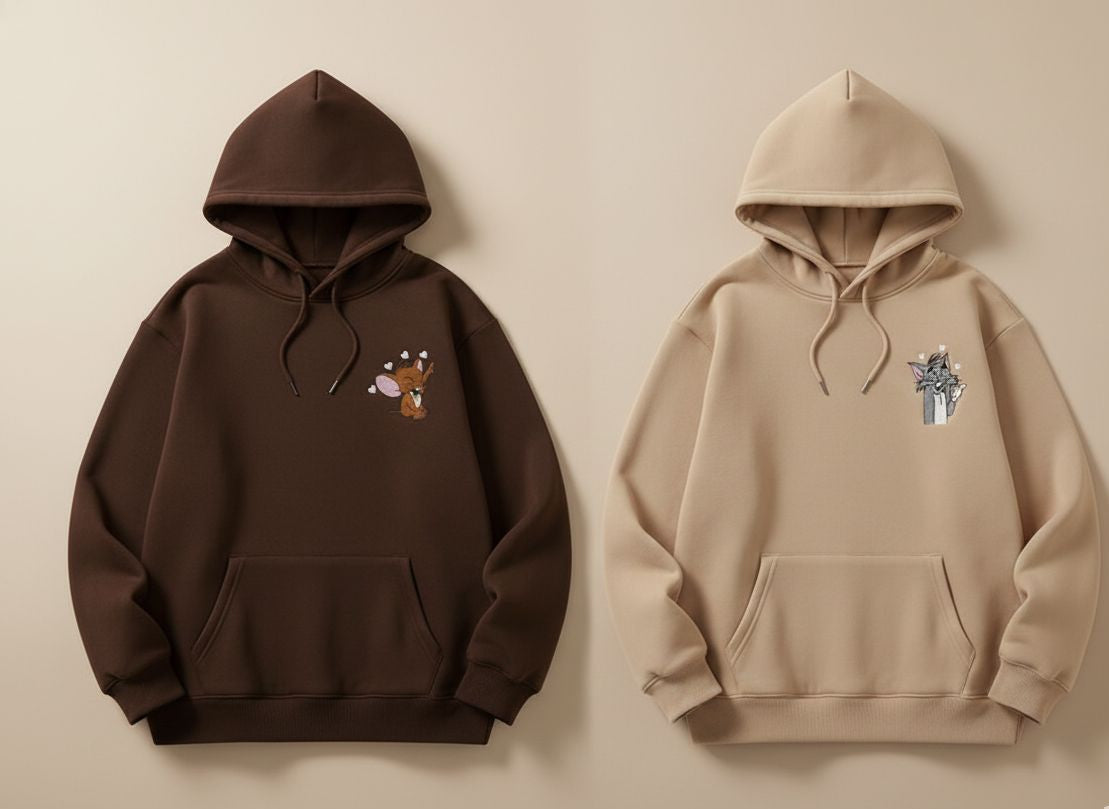 Tom and Jerry Couple Hoodies | Cute Matching Cartoon Outfits