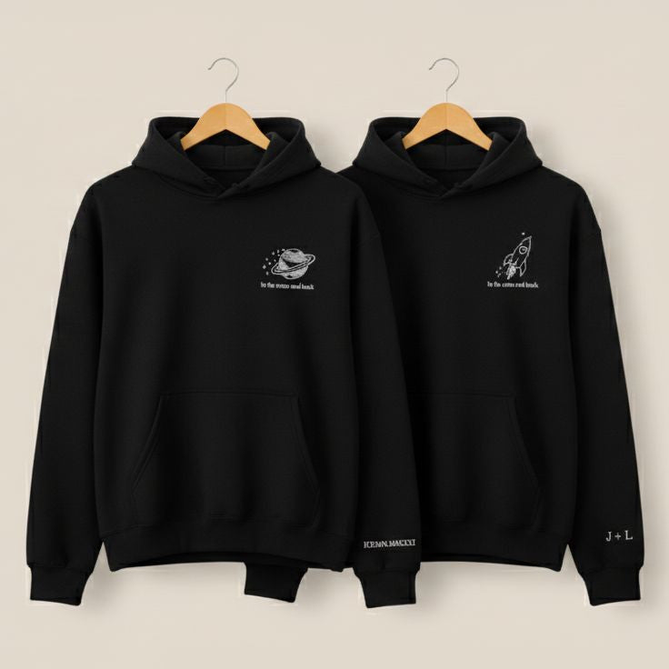Space-Inspired Matching Hoodies for Couples