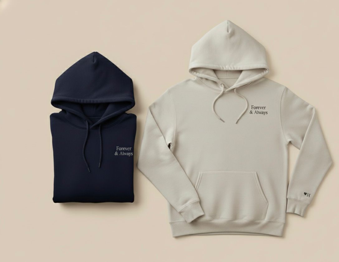 Forever & Always Couple Hoodie Set – Minimal Matching Hoodies for Couples