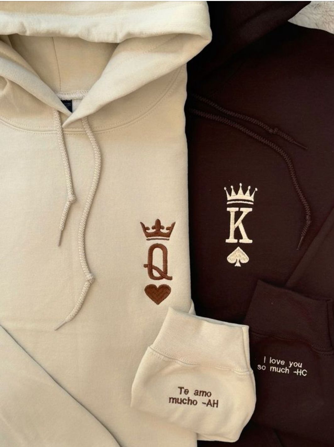 King & Queen Matching Couple Hoodies – Premium His & Hers Hoodie Set