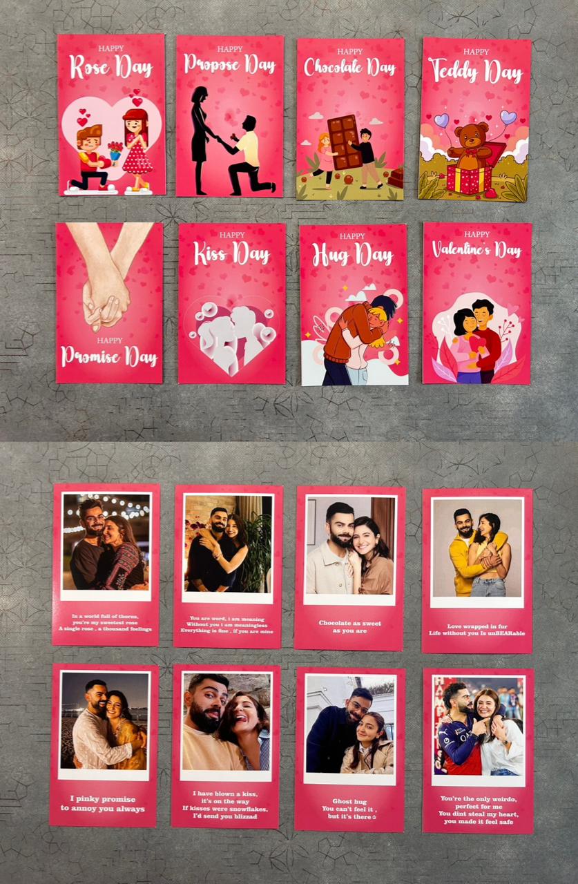 Customized  Valentine’s Week Polaroid Cards - 8-Day Love Calendar Gift Set