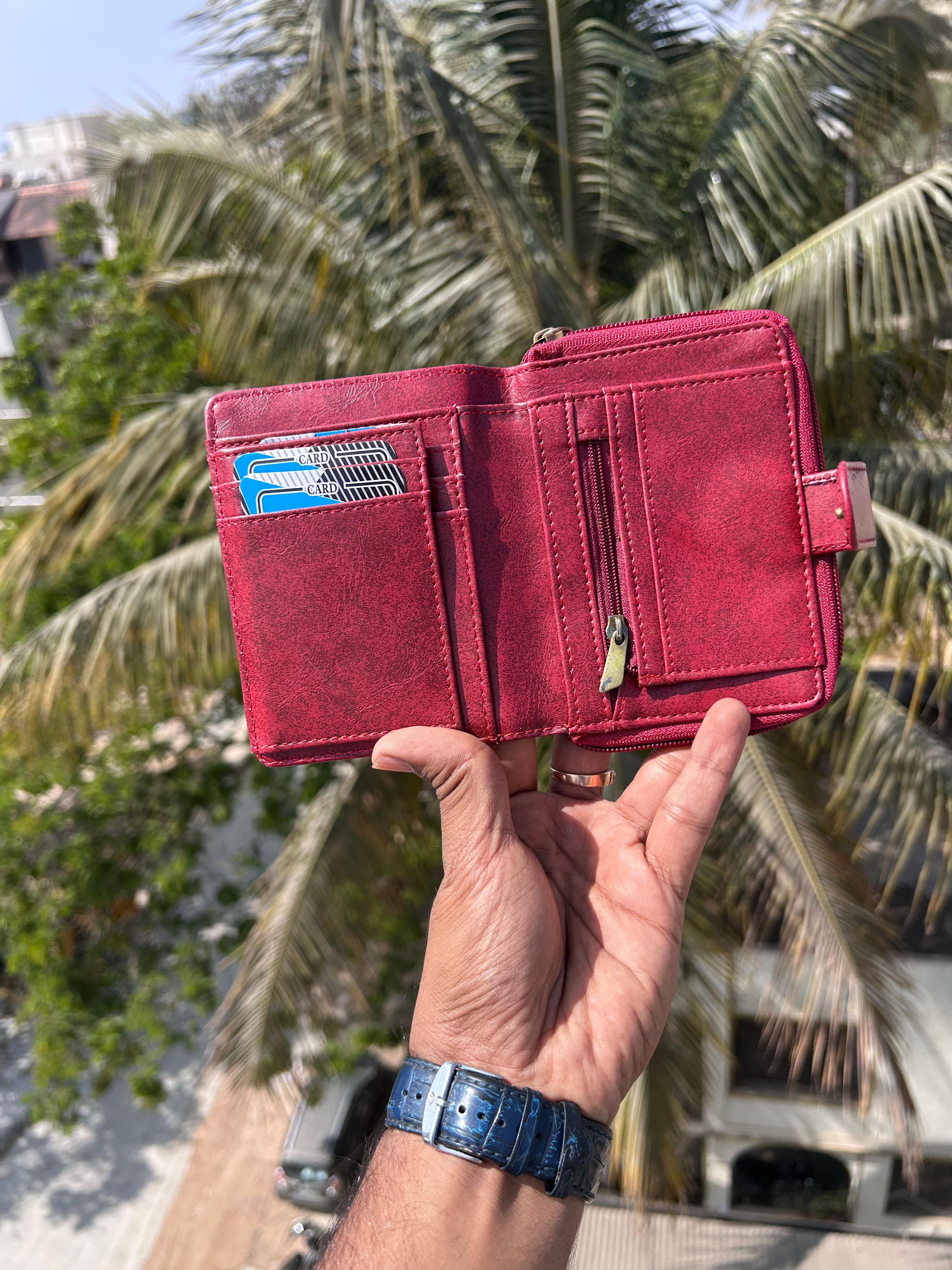 Premium Handcrafted Mini Ladies Wallets - Customised Name And Charm