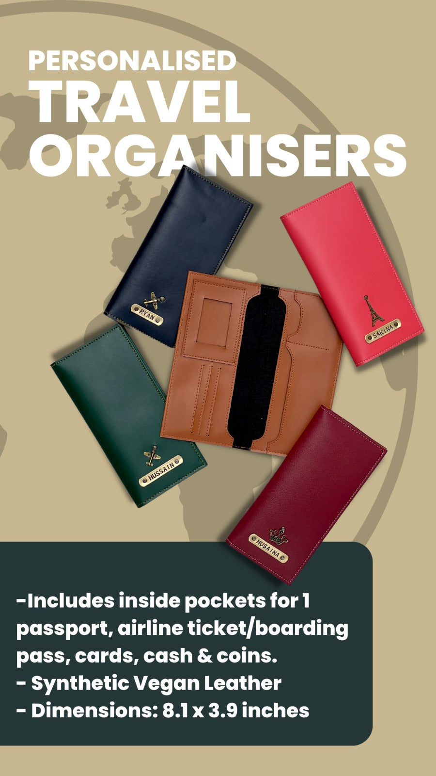 Personalised Travel Organisers