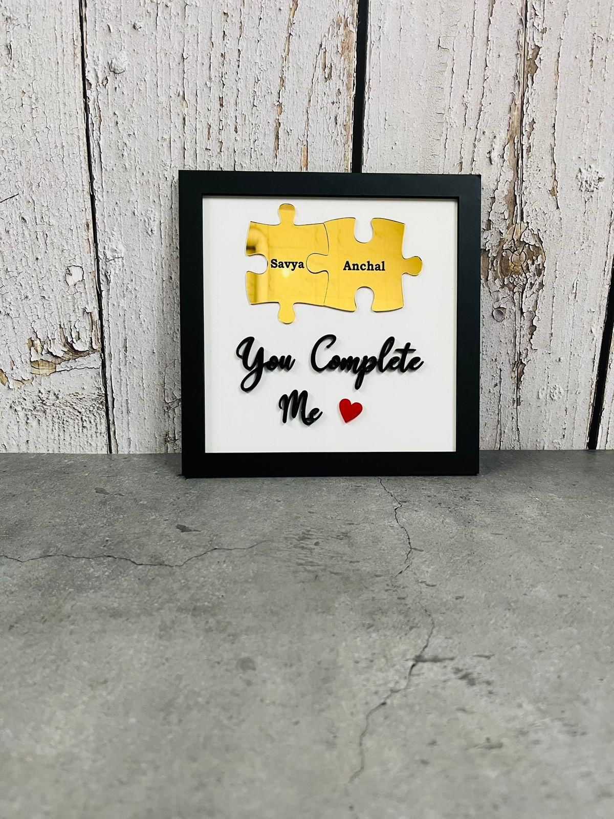 Personalised 3D Puzzle(8*8) Frame For couples