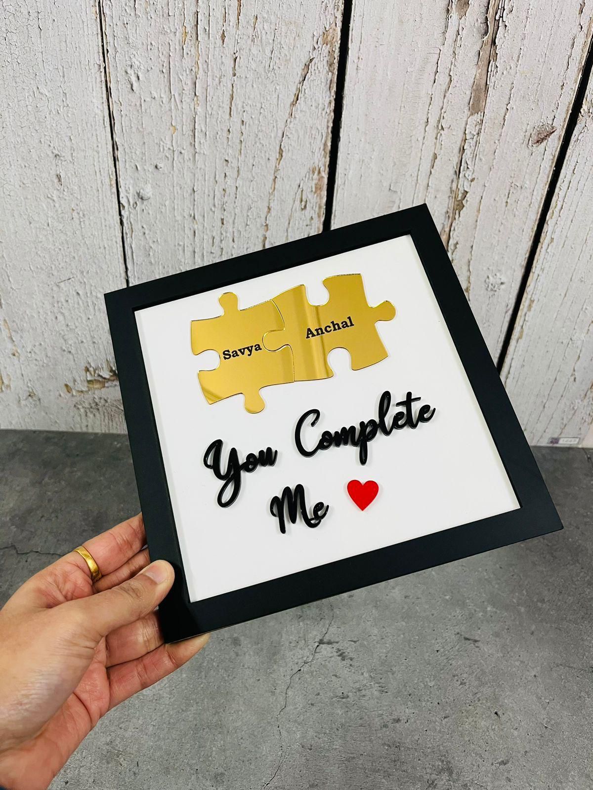 Personalised 3D Puzzle(8*8) Frame For couples