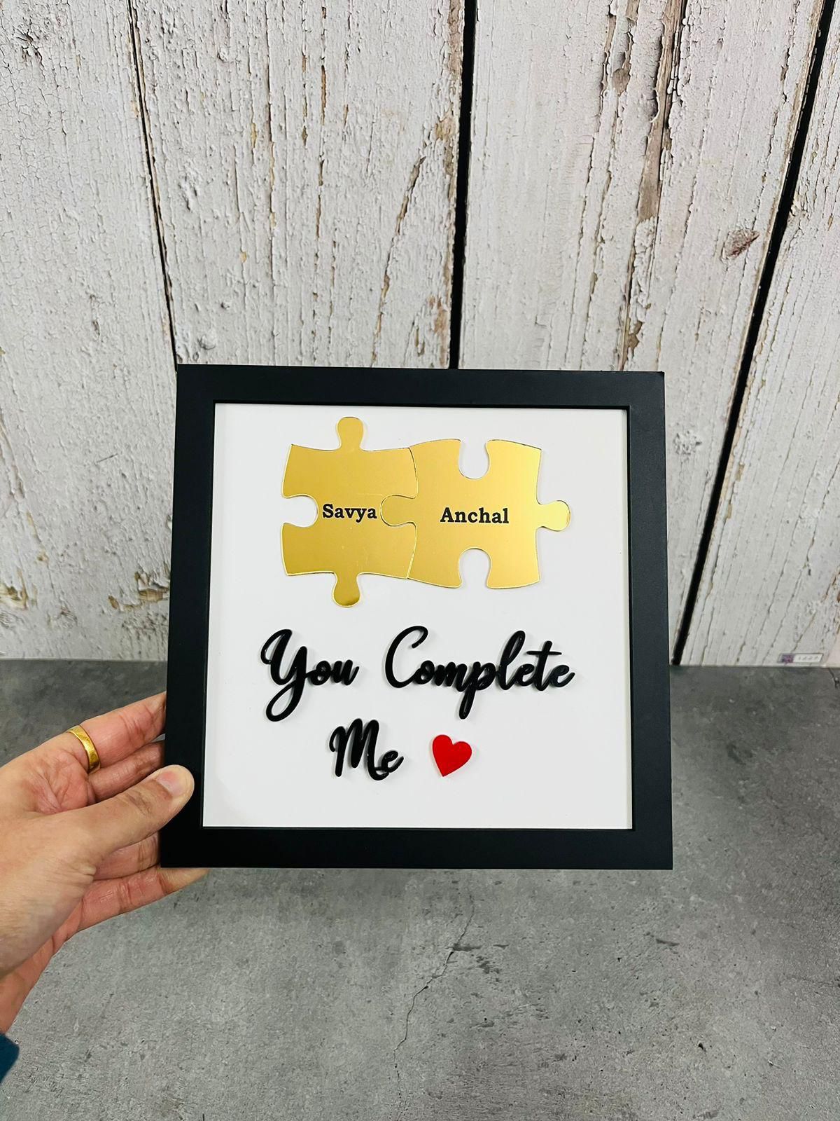 Personalised 3D Puzzle(8*8) Frame For couples