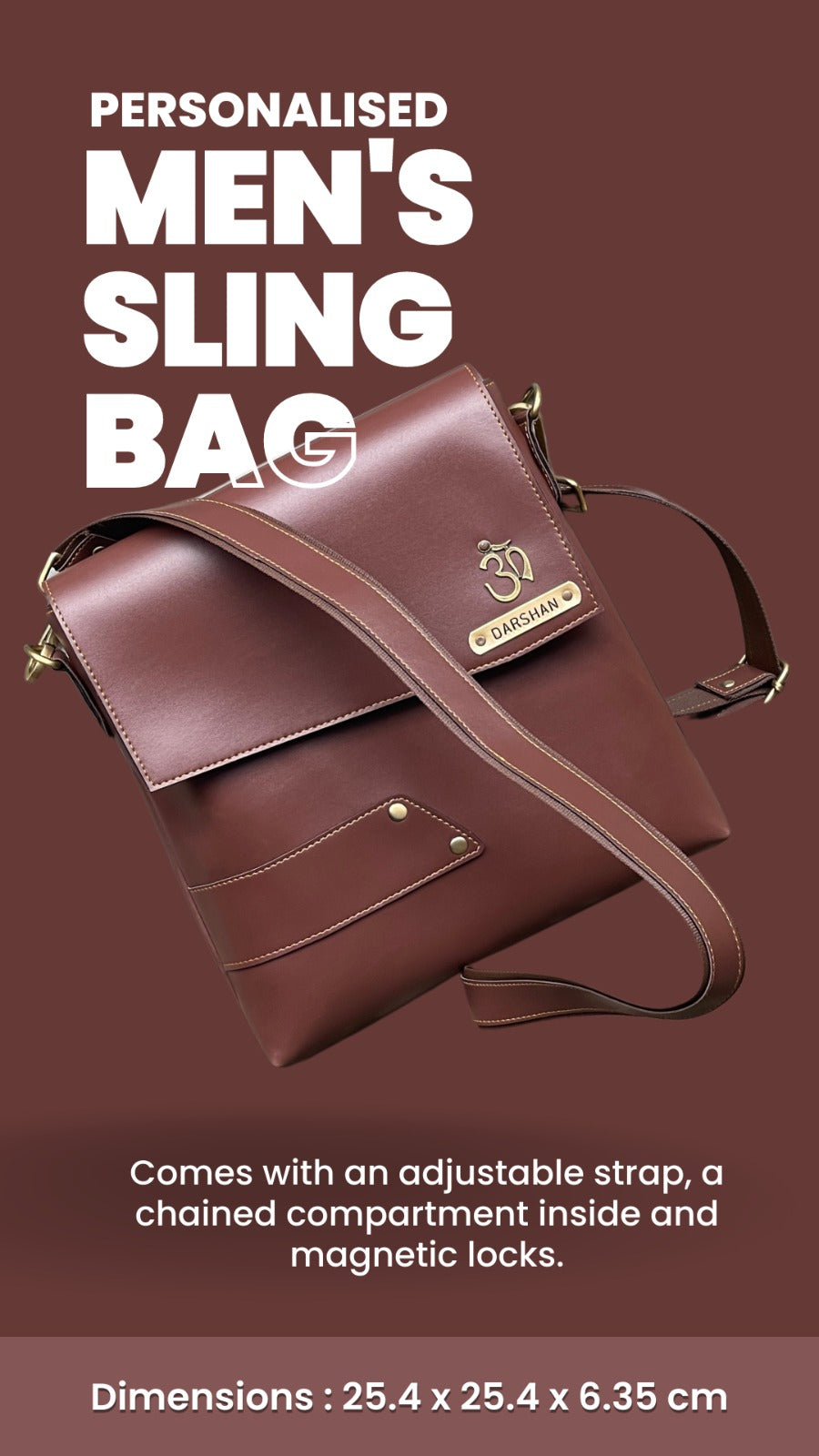 Personalised Men's Sling Bag