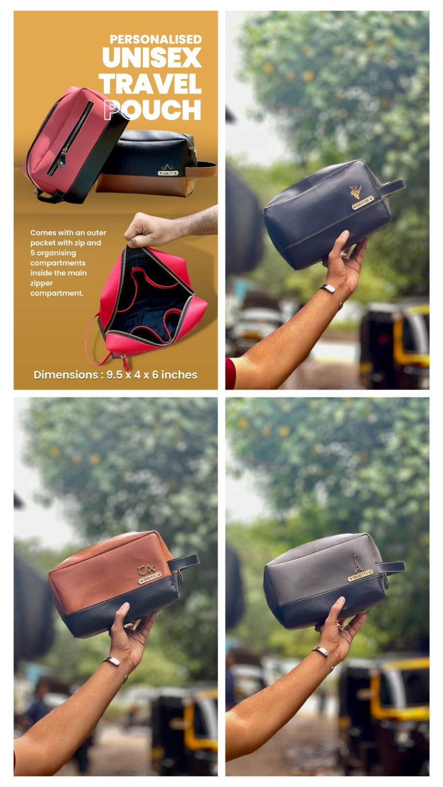 Personalised Unisex Travel Pouches