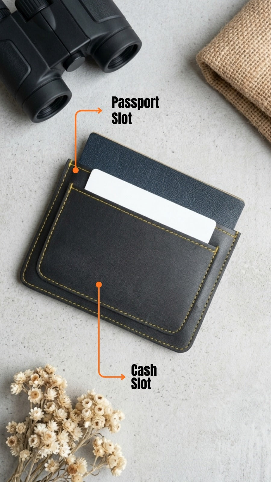 Personalised Passport Wallet with Name Tag & Charm | Premium Travel Organizer