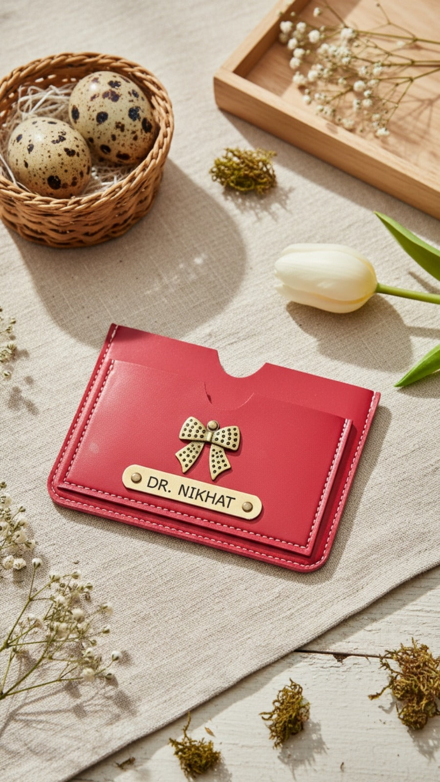 Personalised Passport Wallet with Name Tag & Charm | Premium Travel Organizer