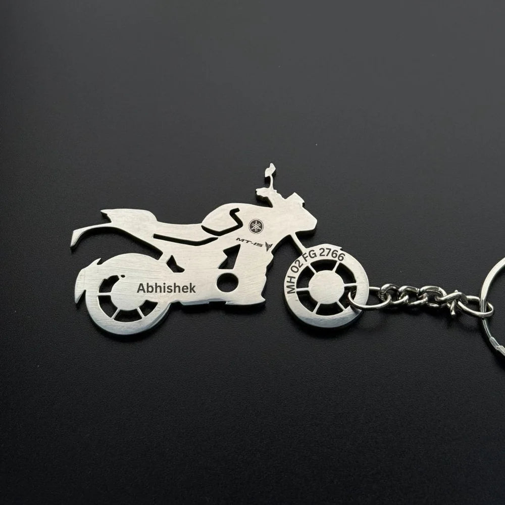 Personalised Yamaha MT-15 Bike Keychain - Custom Gift