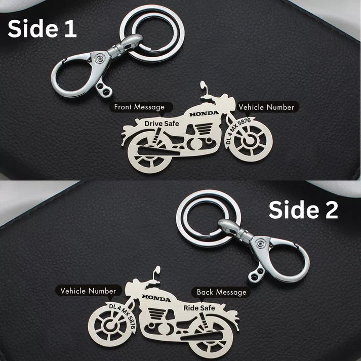 Personalised Bike Keychain