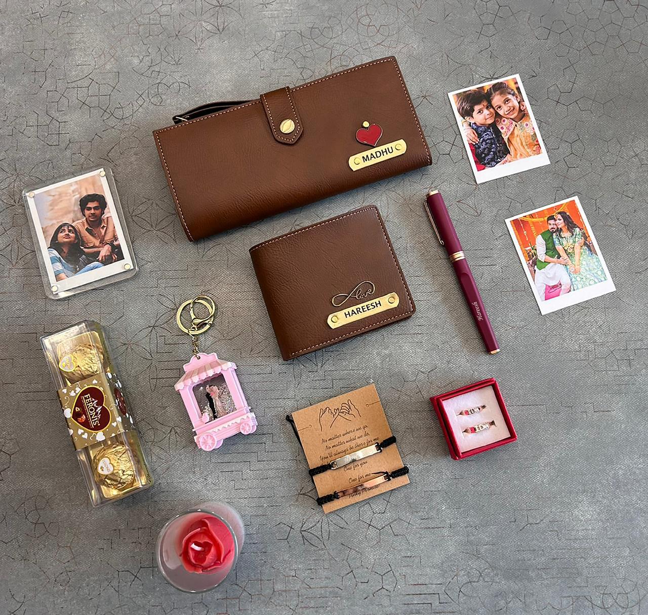 Bespoke Gift Box: Personalized Leather Wallets & Photo Gift Set