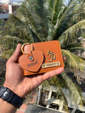 Personalized Leather Mini Wallet & Heart Keyring Gift Set