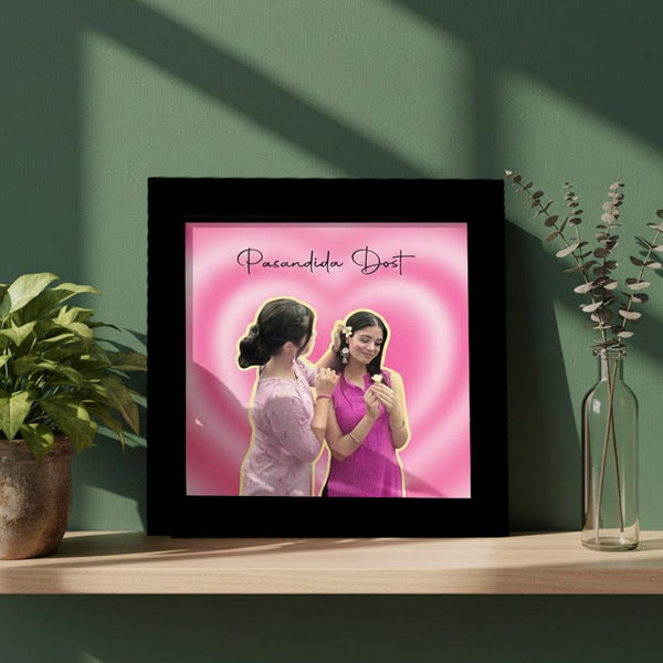 Custom Bestie Memory Frame(4*4) –  "Pasandida Dost" Aesthetic Wall Art Gift