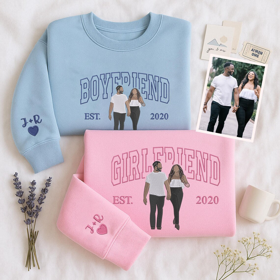 Personalized His and Her Sweatshirt
