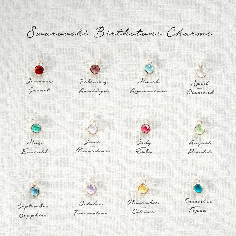 Personalized Name Birthstone Pendant