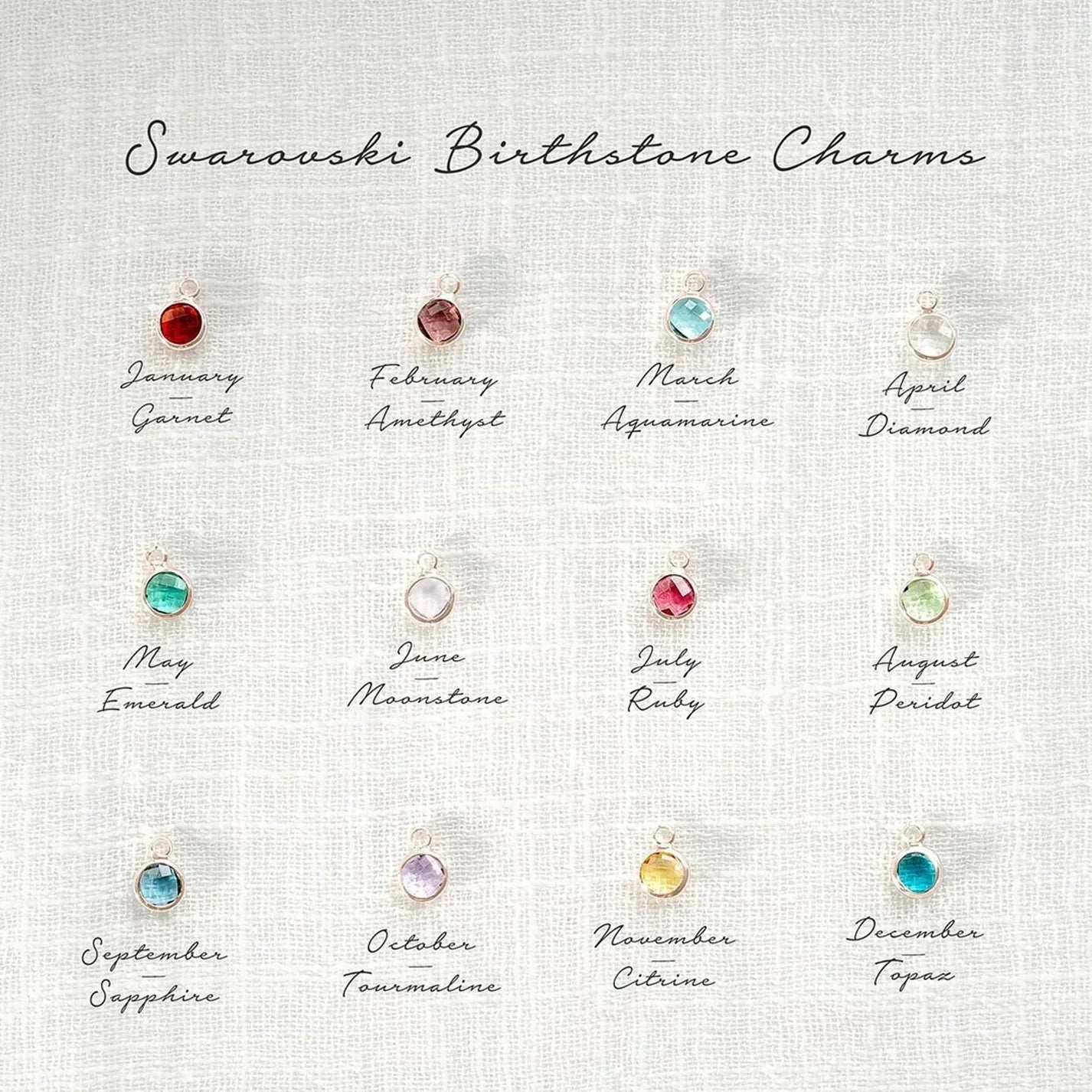 Personalized Name Birthstone Pendant