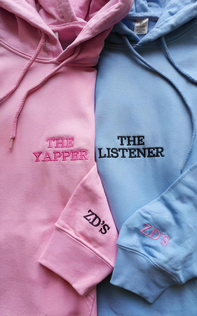 Listener and Yapper Embroidered Sweatshirt