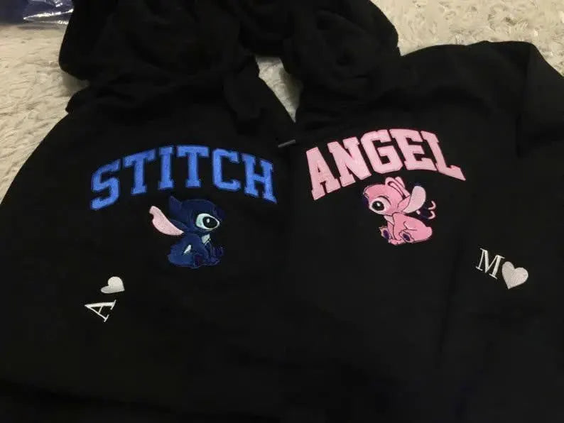 Embroidered Couple Sweatshirt