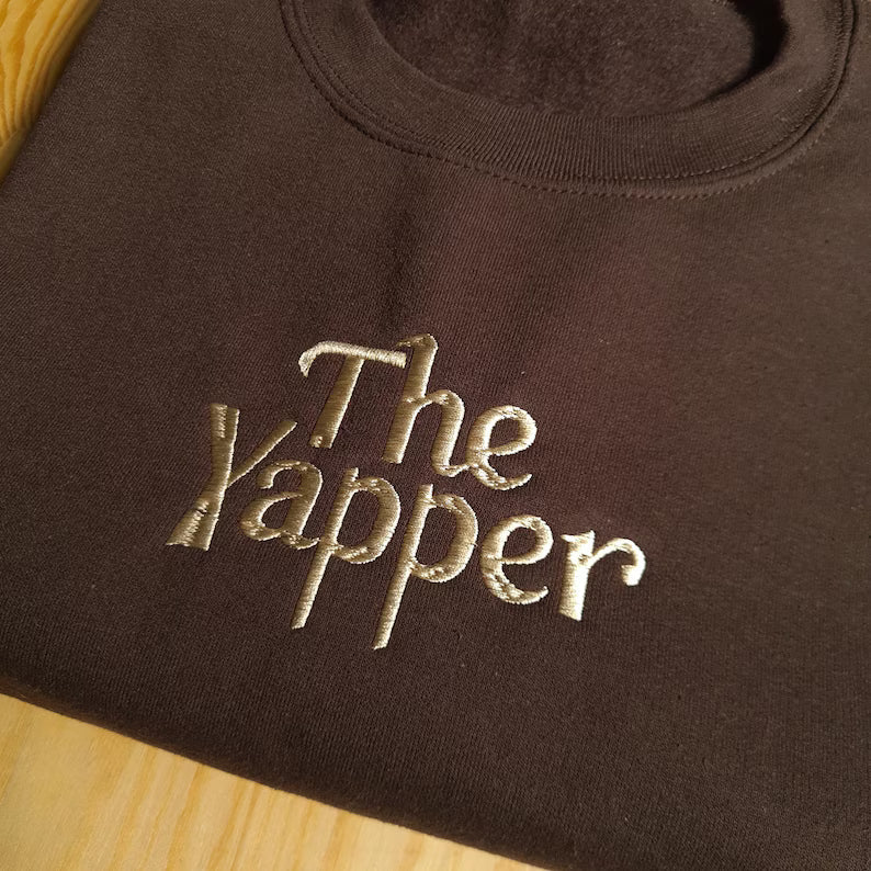 Listener and Yapper Embroidered Sweatshirt
