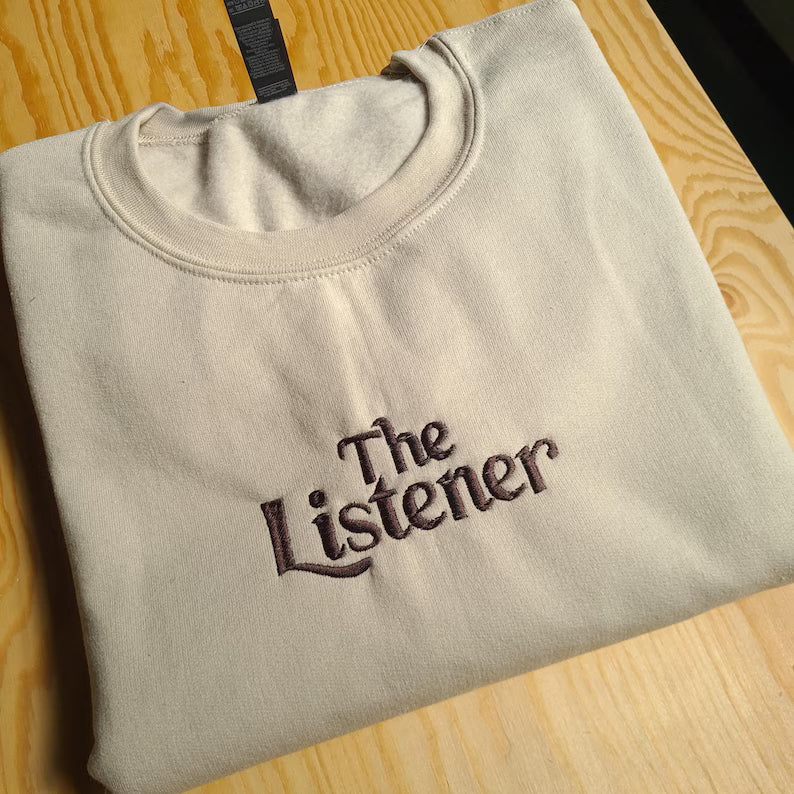 Listener and Yapper Embroidered Sweatshirt
