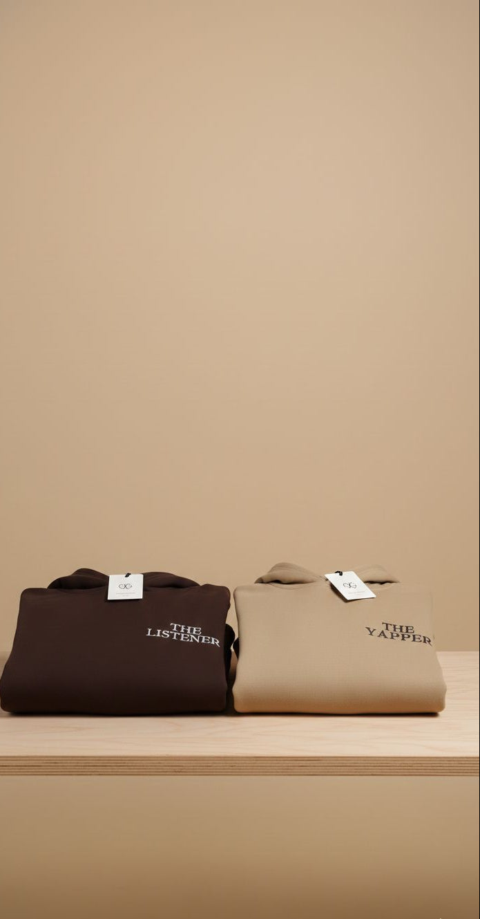 The Listener & The Yapper-Embroidery hoodie