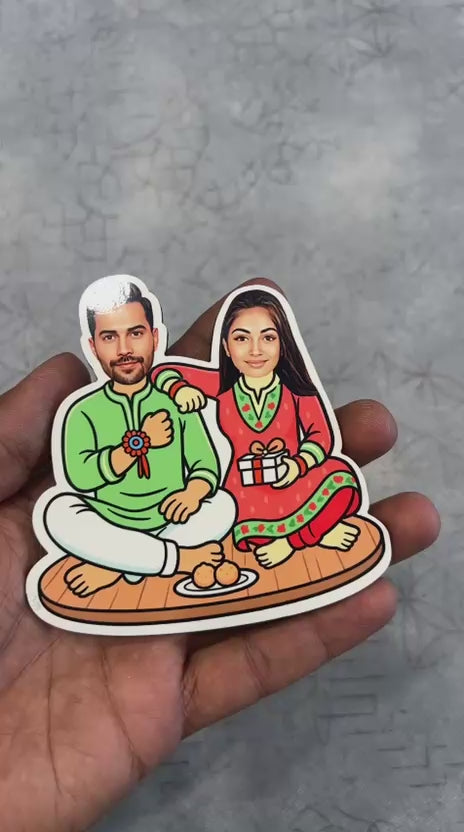 Personalized Raksha Bandhan Fridge Magnet |