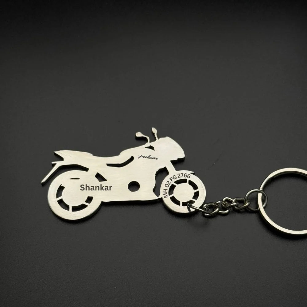 Personalised Bajaj Pulsar 150 Bike Keychain - Rider's Delight